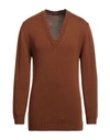 Officina 36 Man Sweater Brown Size Xxl Merino Wool, Acrylic
