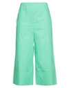 Tela Woman Cropped Pants Light Green Size 4 Cotton