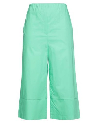 Tela Woman Cropped Pants Light Green Size 4 Cotton