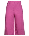 Tela Woman Cropped Pants Magenta Size 8 Cotton In Magenta