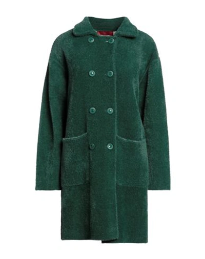 Marta Marzotto Woman Coat Dark Green Size S Nylon, Polyester