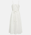 Ulla Johnson Leela Cotton Poplin Midi Dress In White