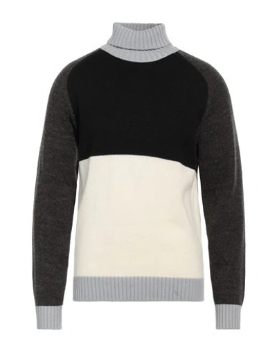 Sseinse Man Turtleneck Black Size Xl Acrylic, Merino Wool In Black