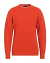 Roberto Collina Man Sweater Tomato Red Size 40 Merino Wool, Cashmere