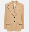 Chloé Single-breasted Cotton Corduroy Blazer In Beige
