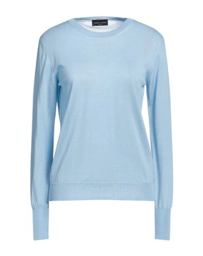 Roberto Collina Woman Sweater Light Blue Size L Merino Wool In Blue