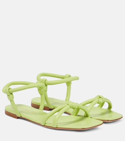 Gianvito Rossi Juno Leather Sandals In Green