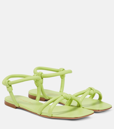 Gianvito Rossi Juno Leather Sandals In Wasabi