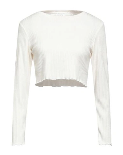 Berna Woman Sweater Cream Size L Viscose, Polyamide, Polyester In White