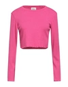Berna Woman Sweater Fuchsia Size M Viscose, Polyamide, Polyester In Pink