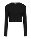 Berna Woman Sweater Black Size M Viscose, Polyamide, Polyester