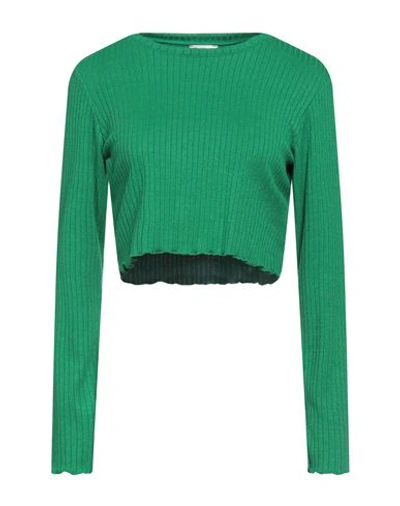 Berna Woman Sweater Green Size L Viscose, Polyamide, Polyester