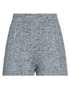M Missoni Woman Shorts & Bermuda Shorts Light Blue Size 6 Polyester, Viscose, Wool, Acrylic