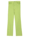 Les Bourdelles Des Garçons Woman Pants Acid Green Size 8 Cotton, Elastic Fibres