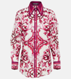 Dolce & Gabbana Majolica-print Poplin Shirt In Pink