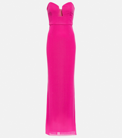 Rebecca Vallance Last Embellished Maxi Dress In Bright Pink