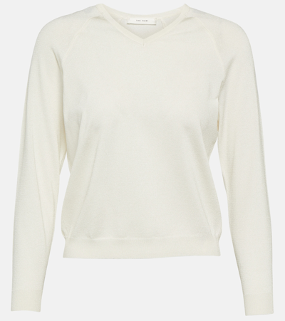 The Row Corin Silk-blend Sweater In White