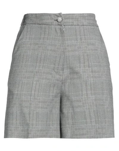 Pinko Woman Shorts & Bermuda Shorts Grey Size 2 Polyester, Viscose, Elastane