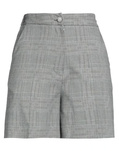 Pinko Woman Shorts & Bermuda Shorts Grey Size 8 Polyester, Viscose, Elastane