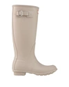 Hunter Woman Knee Boots Grey Size 8 Rubber