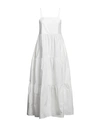 Alessia Santi Woman Long Dress Ivory Size 4 Cotton In White