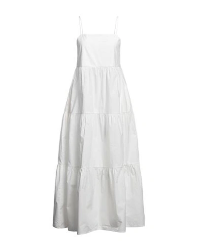 Alessia Santi Woman Long Dress Ivory Size 4 Cotton In White