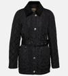 Burberry Belted Quilted Down Jacket In Black