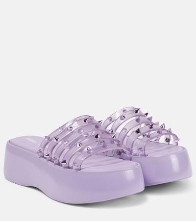 Jean Paul Gaultier Purple Melissa Edition Becky Punk Love Sandals In 29-lilia