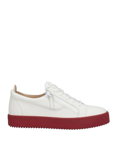 Giuseppe Zanotti Man Sneakers White Size 15 Soft Leather