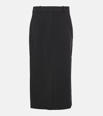 Co Wool-blend Pencil Skirt In Black