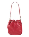 CORSIA CORSIA WOMAN SHOULDER BAG RED SIZE - SOFT LEATHER