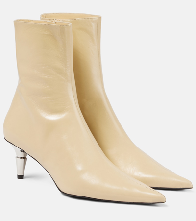 Proenza Schouler Spike Leather Ankle Boots In Beige
