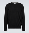 Brunello Cucinelli Virgin Wool Crewneck Sweater With Long Sleeves In Black