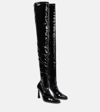 Magda Butrym Shiny Over-the-knee Pointed Stiletto Boots In Black