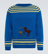 Bode Blue Pony Lasso Sweater