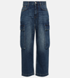 Stella Mccartney High-rise Cropped Cargo Jeans In Blue