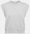 Brunello Cucinelli Knitted Cashmere Vest In Beige