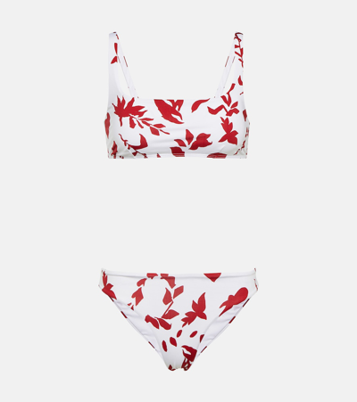 Emilia Wickstead Beatrix Printed Bikini In Red