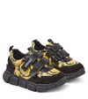 VERSACE BAROCCO LEATHER SNEAKERS