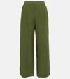 VELVET LOLA HIGH-RISE WIDE-LEG LINEN PANTS