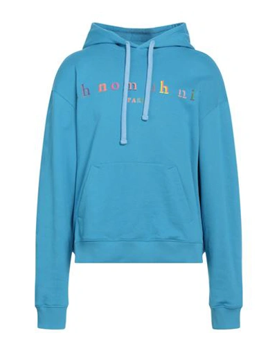 Ih Nom Uh Nit Man Sweatshirt Azure Size L Cotton, Elastane In Blue
