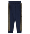 Balmain Logo Cotton Sweatpants In Blue
