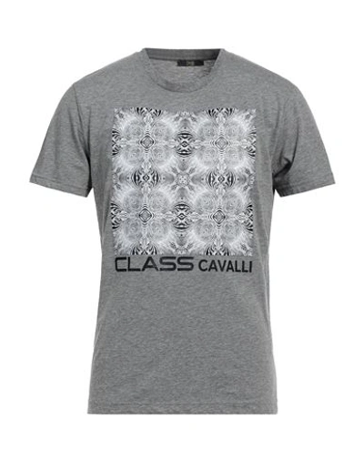 Cavalli Class Man T-shirt Grey Size L Cotton