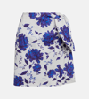 Emilia Wickstead Imy Floral-print Cotton Mini Skirt In White