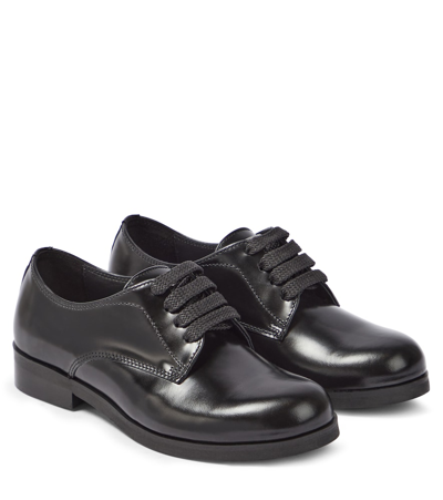 Dolce & Gabbana Kids' Lace-up Leather Brogues In Black