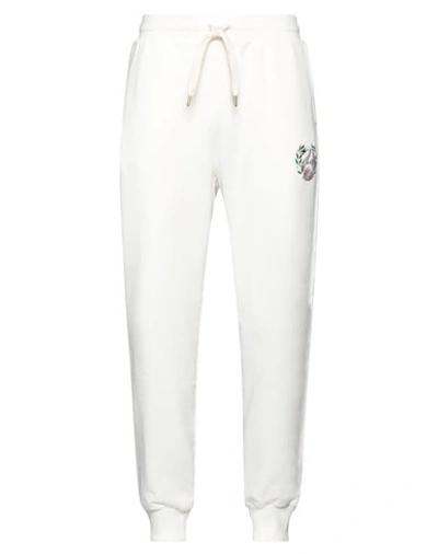 Casablanca Man Pants Ivory Size L Organic Cotton, Polyester In White