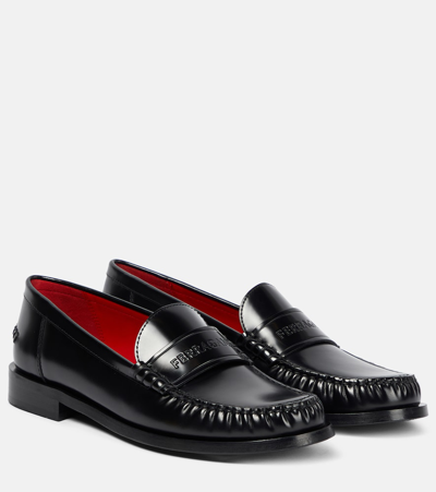 Ferragamo Irina Leather Loafers In Black