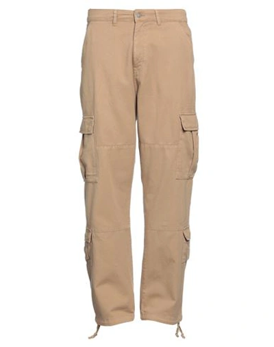 Guess Man Pants Sand Size 36 Cotton In Beige