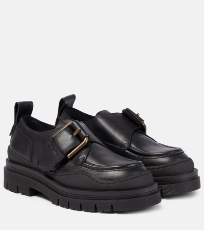 See By Chloé Chunky Leather Loafers In Black