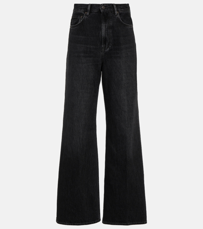 Acne Studios 2022 Flared High Waist Denim Jeans In Black